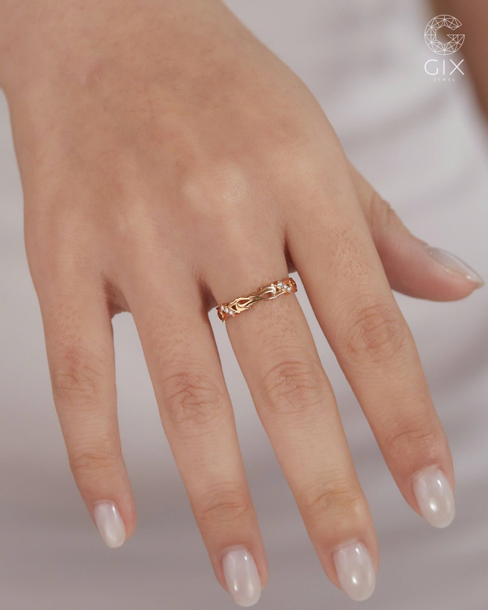  Nhẫn nữ hoa văn vô cực - GNN25050170 | Gix Jewel 