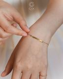  Lắc tay khắc tên sợi mảnh kèm đá birhstone | Gix Jewel 