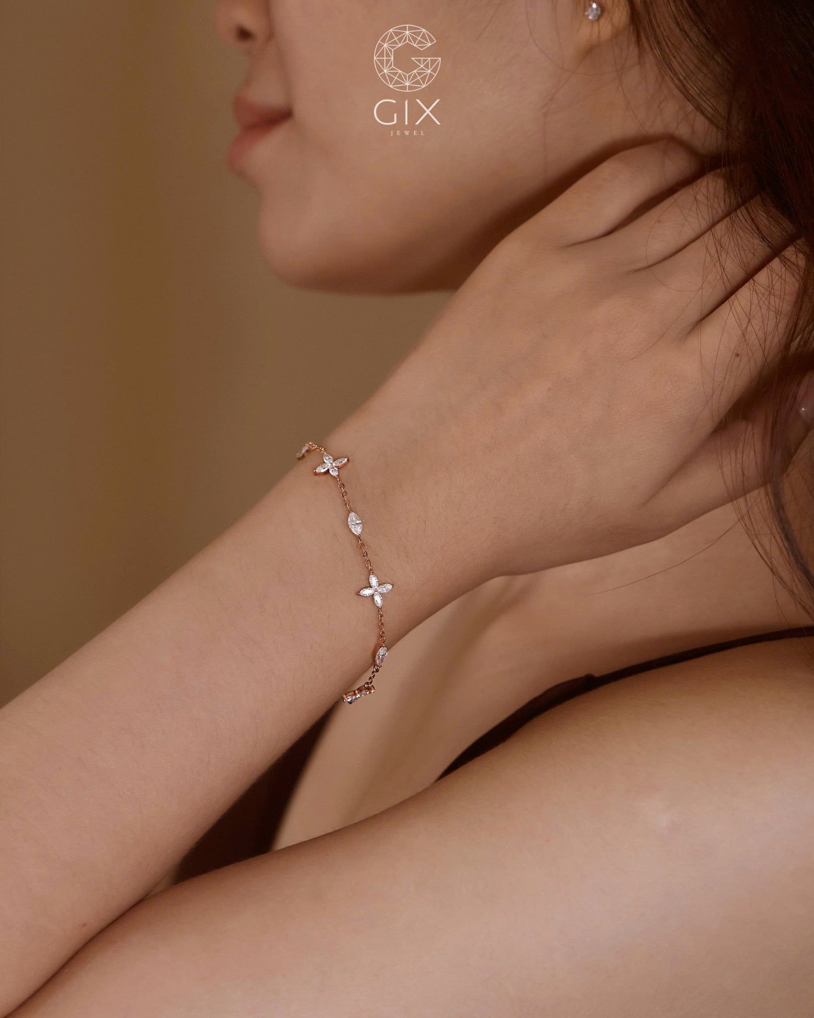  Lắc tay Marquise Petals đính đá | Gix Jewel 
