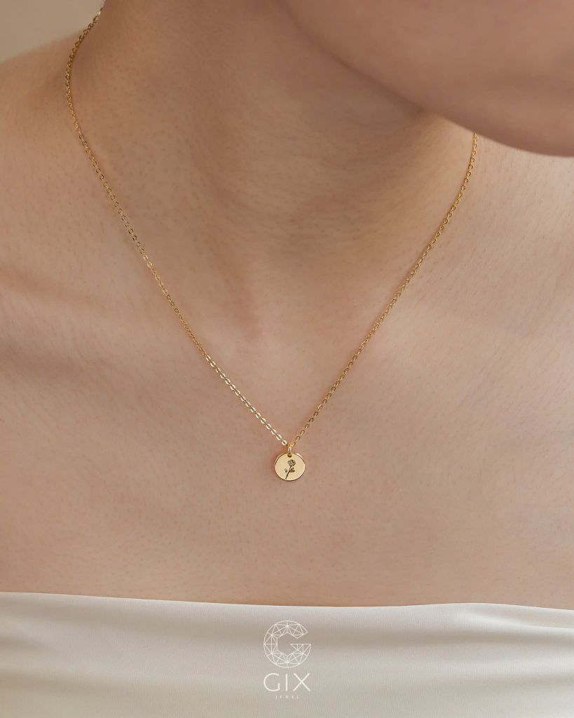  Dây chuyền mặt tròn mini khắc theo yêu cầu | Gix Jewel 