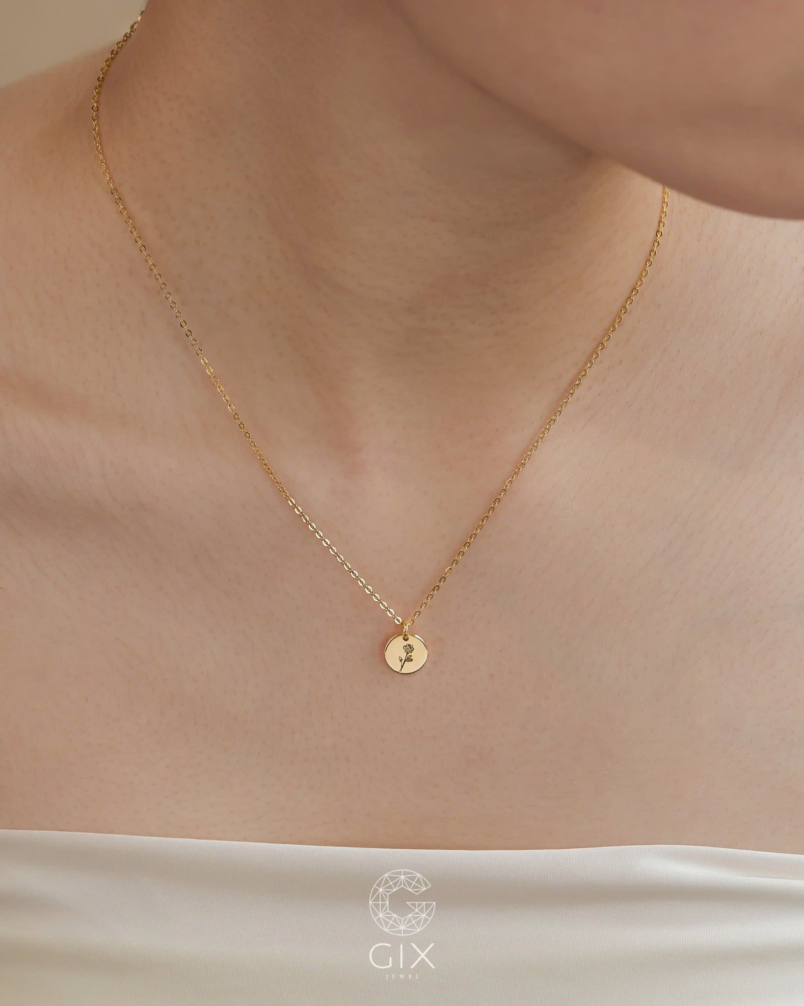  Dây chuyền mặt tròn mini khắc theo yêu cầu | Gix Jewel 