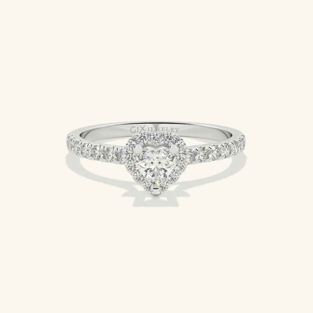 Nhẫn cầu hôn vàng 14k Shining Heart | Gix Jewel