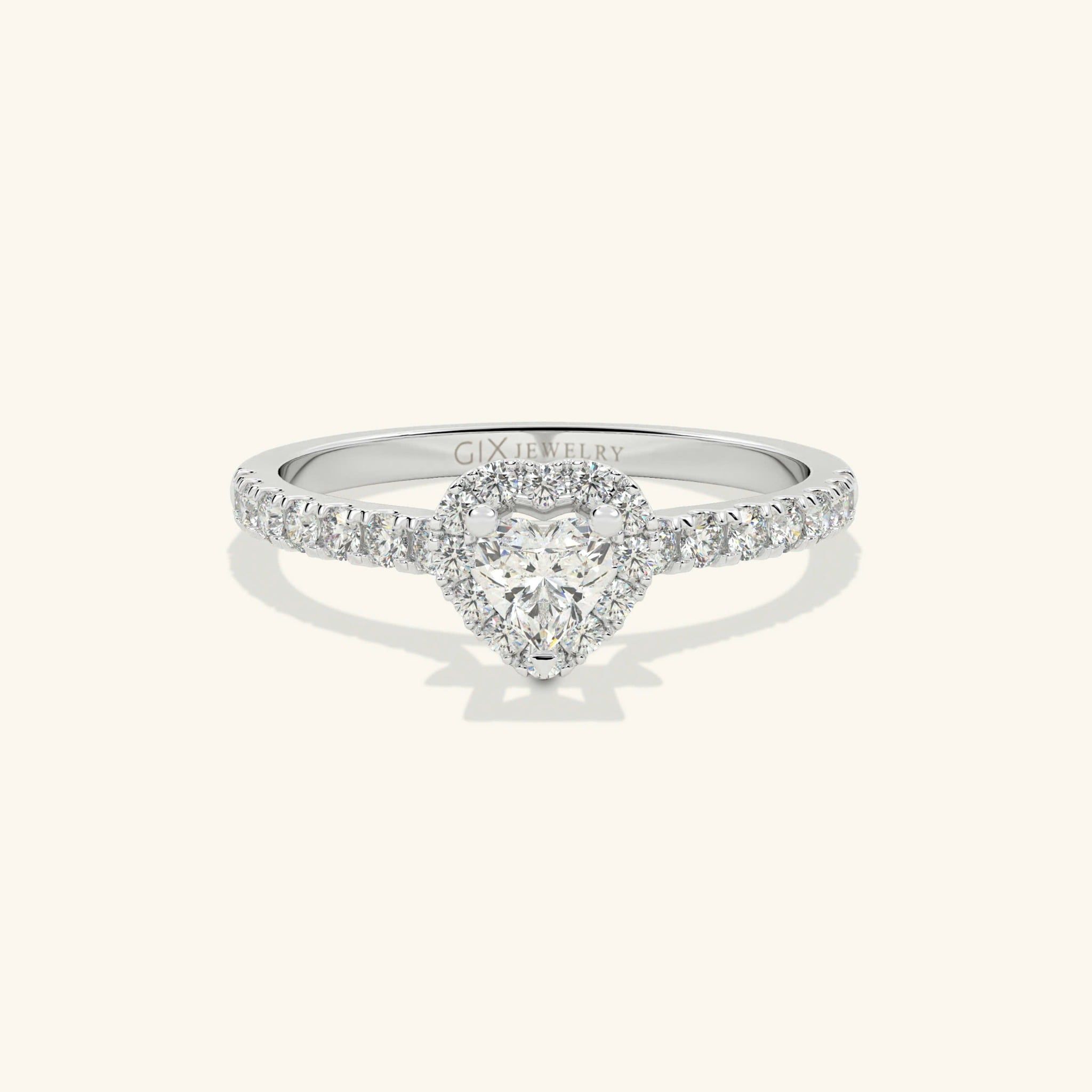  Nhẫn cầu hôn vàng 14k Shining Heart | Gix Jewel 