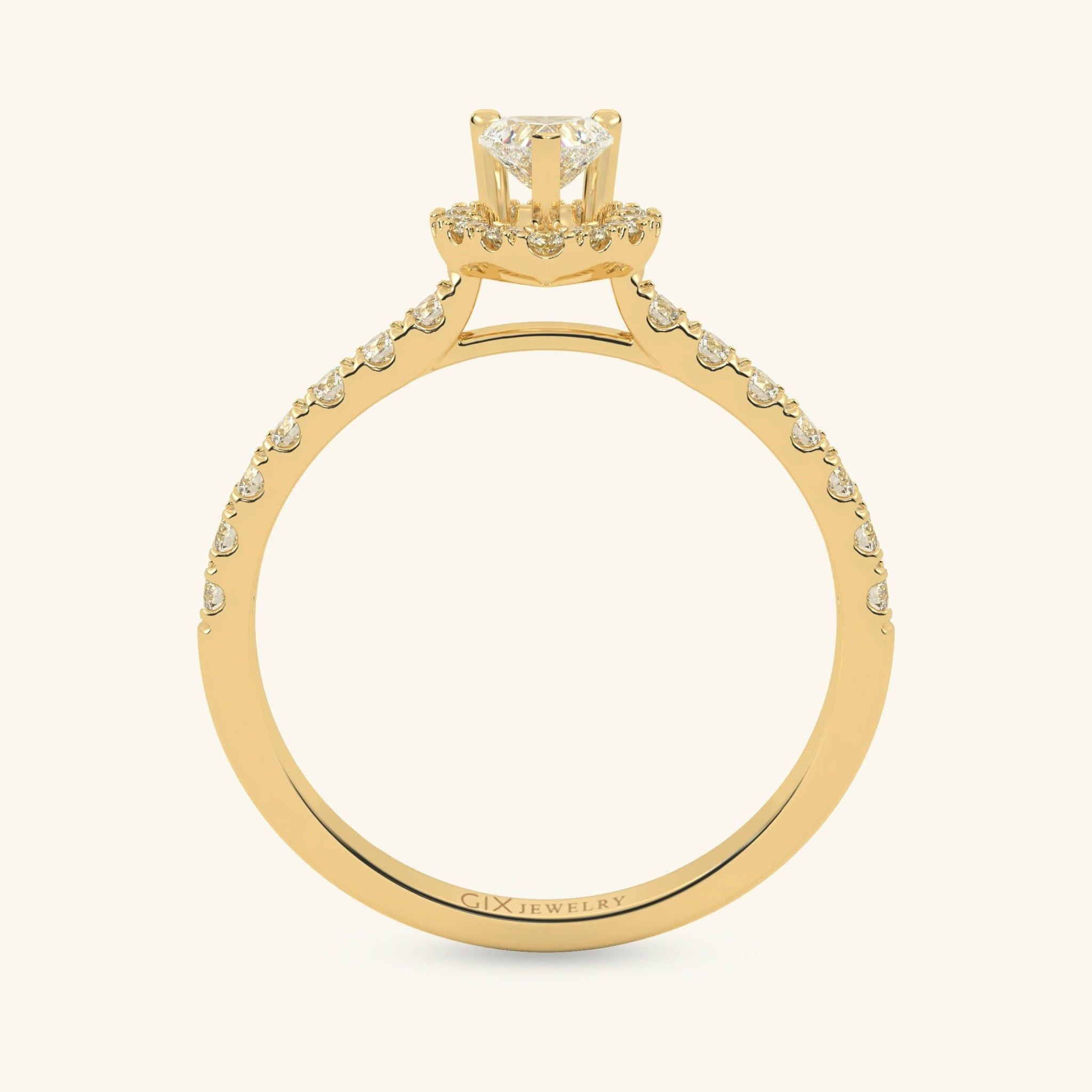  Nhẫn cầu hôn vàng 14k Shining Heart | Gix Jewel 