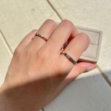  Nhẫn cưới vàng 14k đơn giản đẹp đính kim cương nhân tạo - GCR25050032 