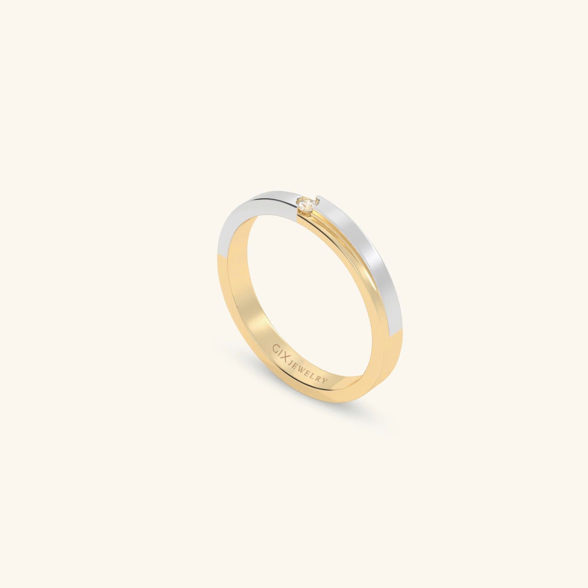  Nhẫn cưới vàng 18k thiết kế riêng - GCR25050193 | Gix Jewel 