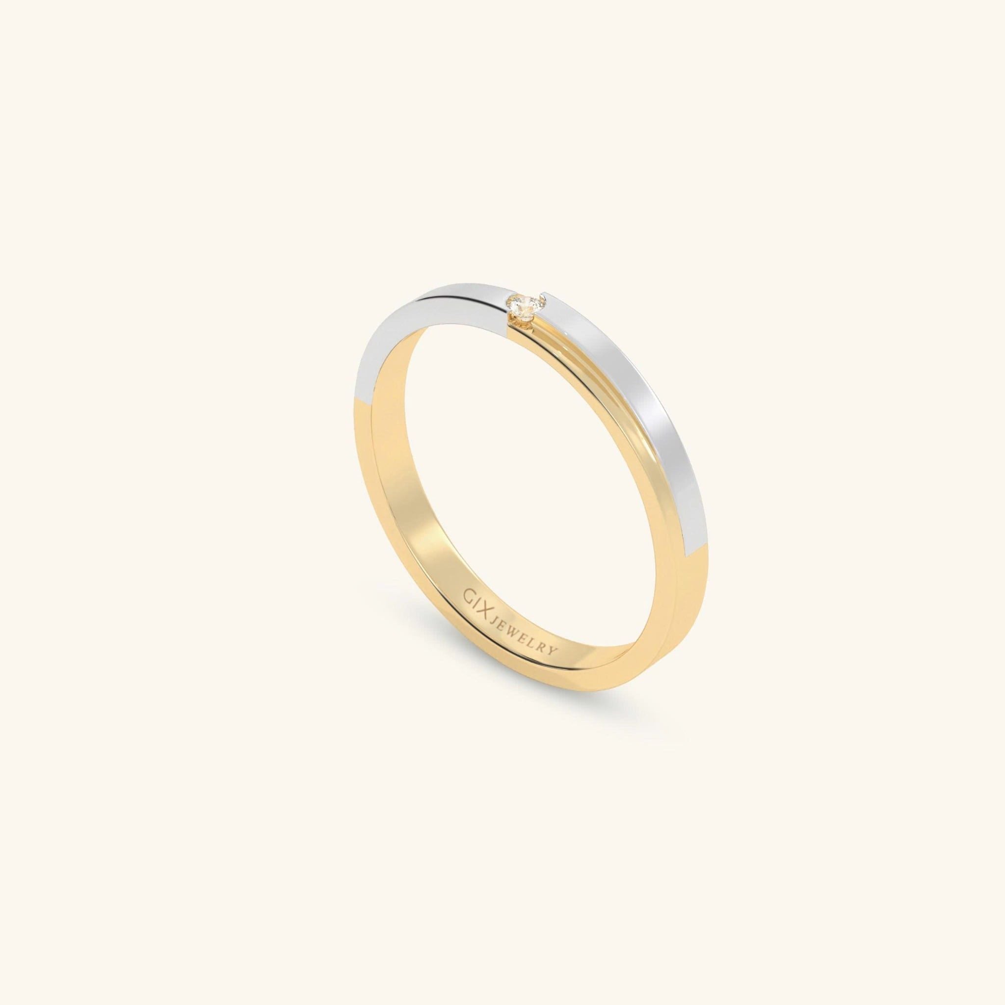  Nhẫn cưới vàng 10k thiết kế riêng - GCR25050193 | Gix Jewel 