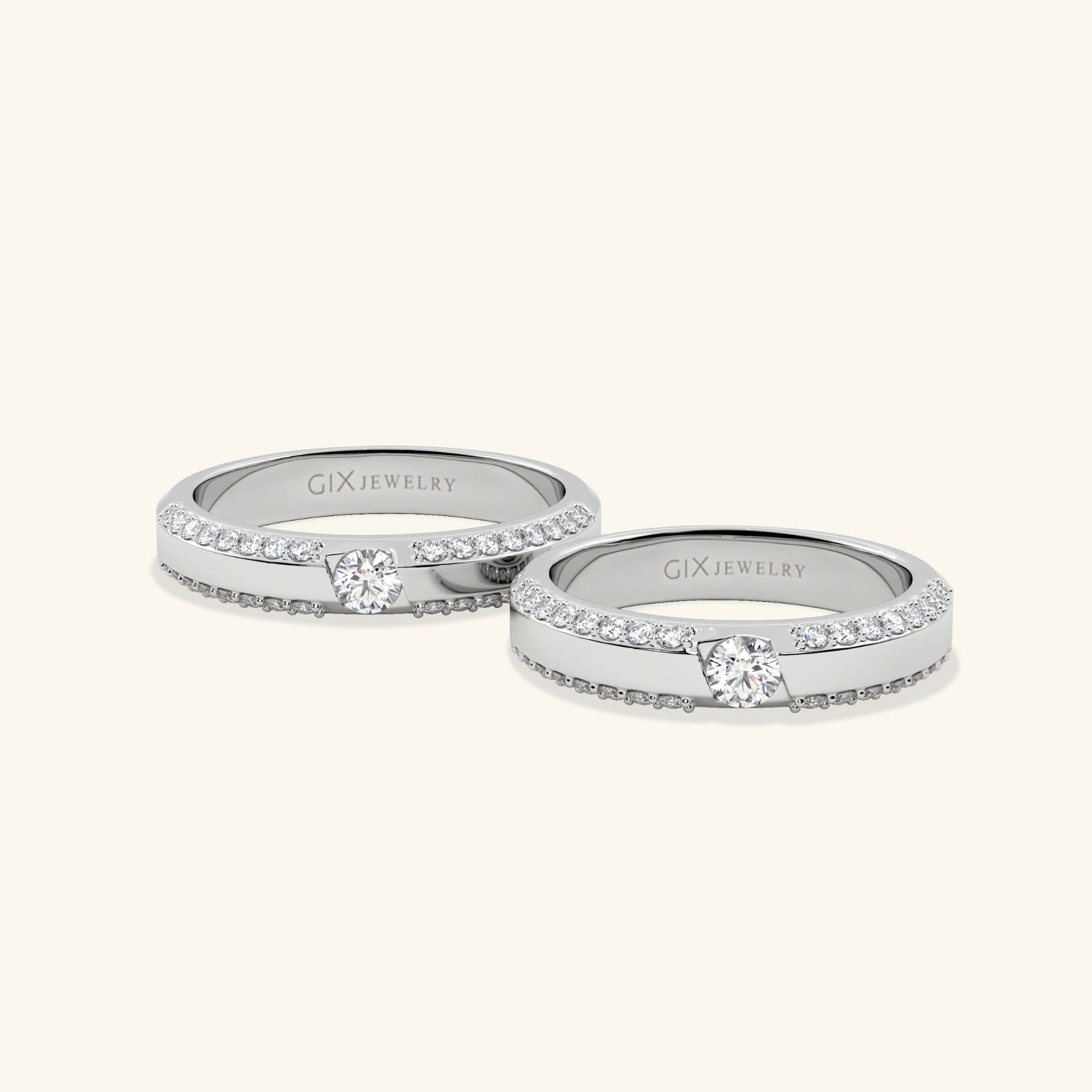  Nhẫn cưới vàng 10k thiết kế riêng - GCR25050251 | Gix Jewel 