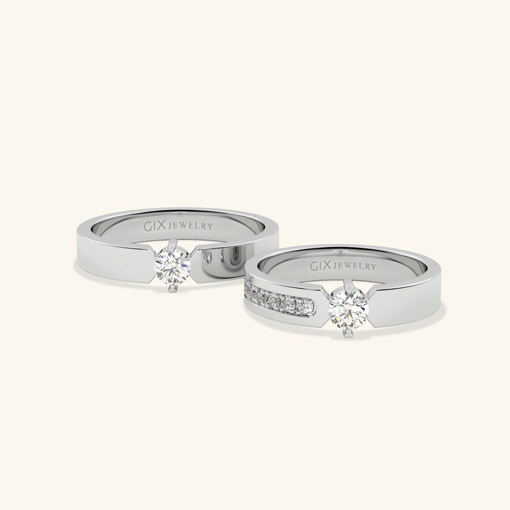  Nhẫn cưới vàng 14k thiết kế riêng - GCR25050246 | Gix Jewel 