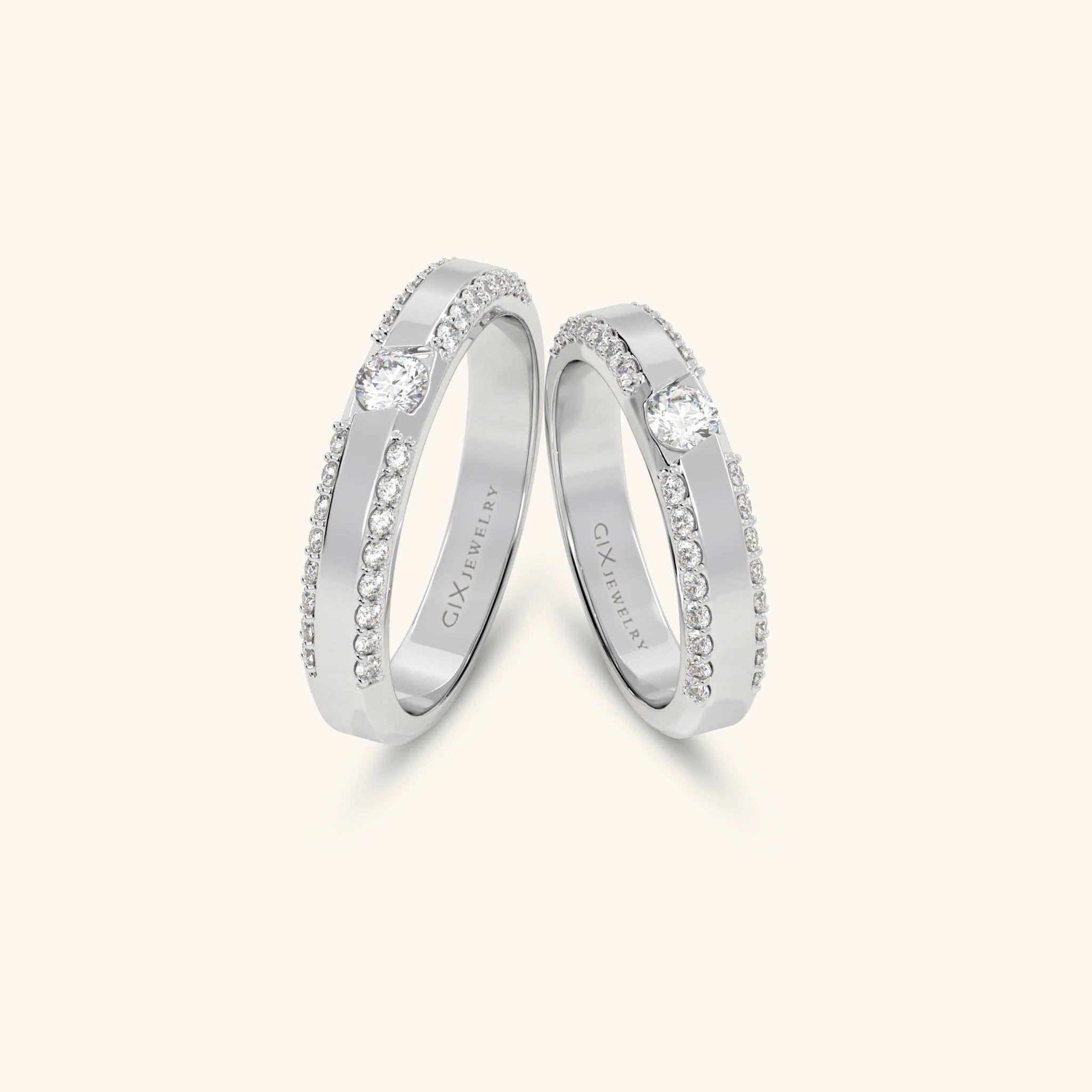  Nhẫn cưới vàng 10k thiết kế riêng - GCR25050251 | Gix Jewel 
