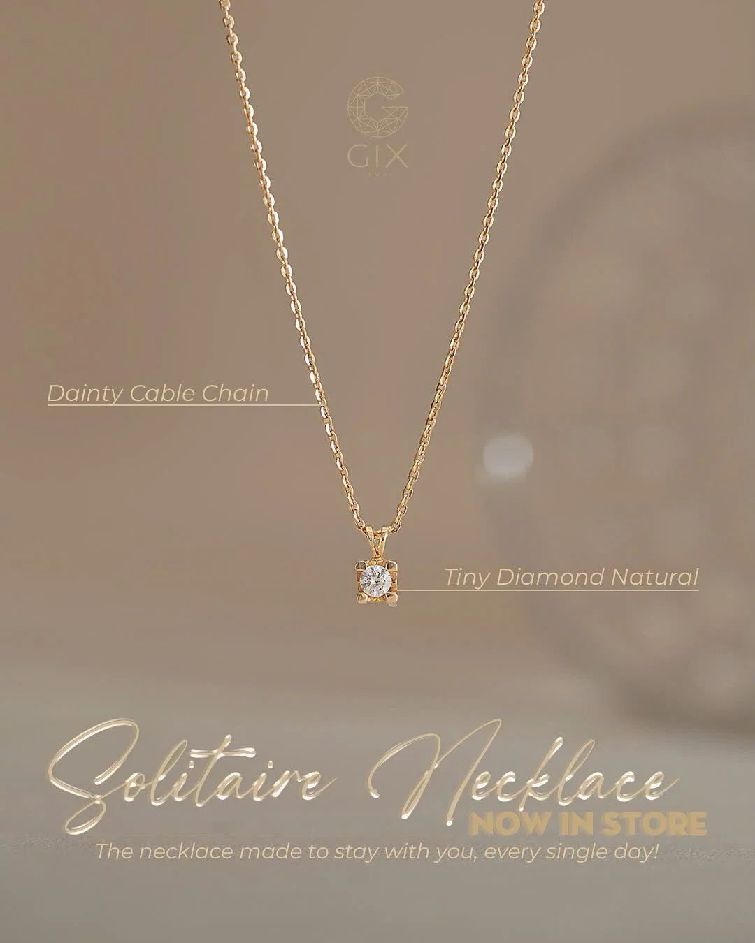  [CÓ SẴN] Dây chuyền 4 chấu đính đá vàng 14k - dài 42cm 