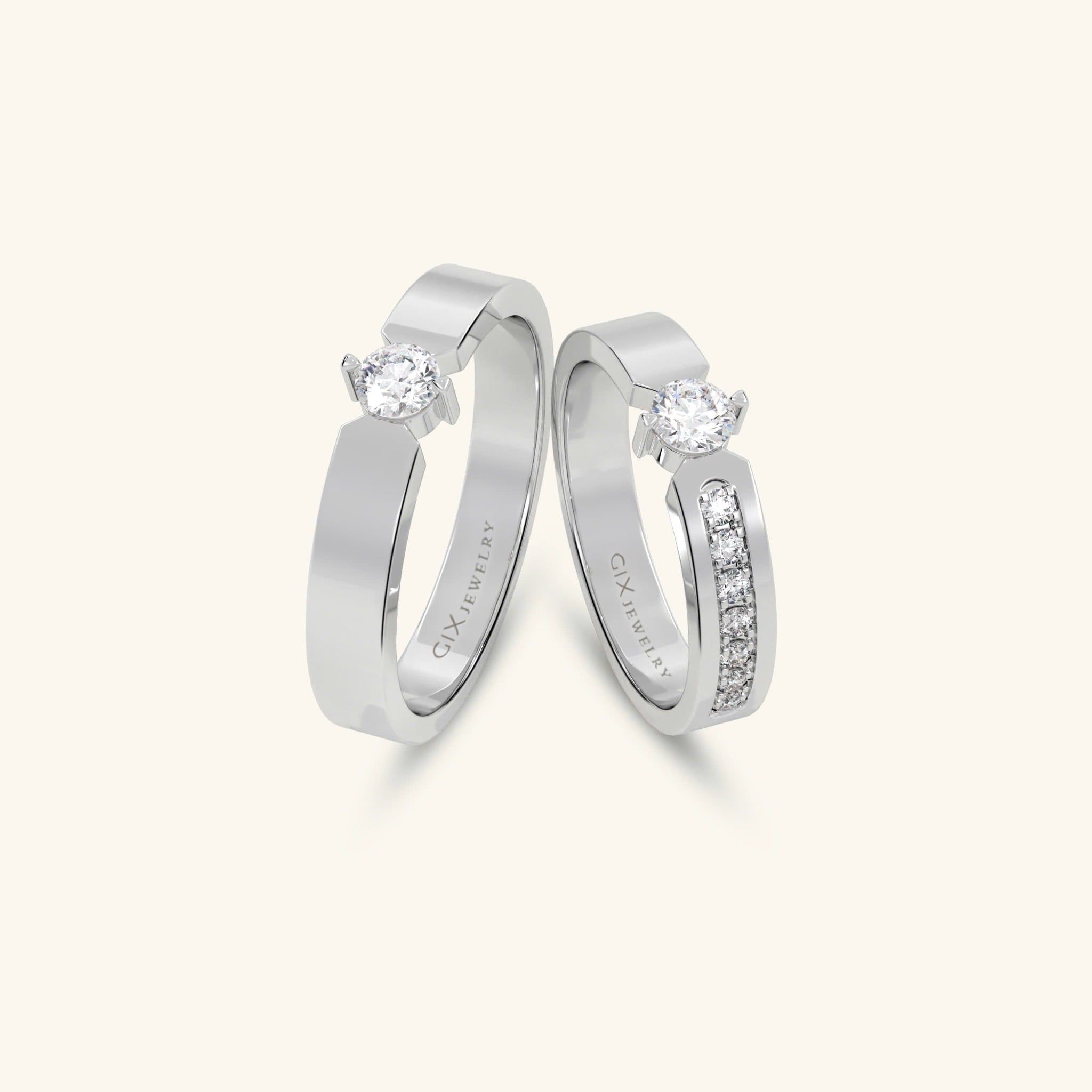  Nhẫn cưới vàng 14k thiết kế riêng - GCR25050246 | Gix Jewel 