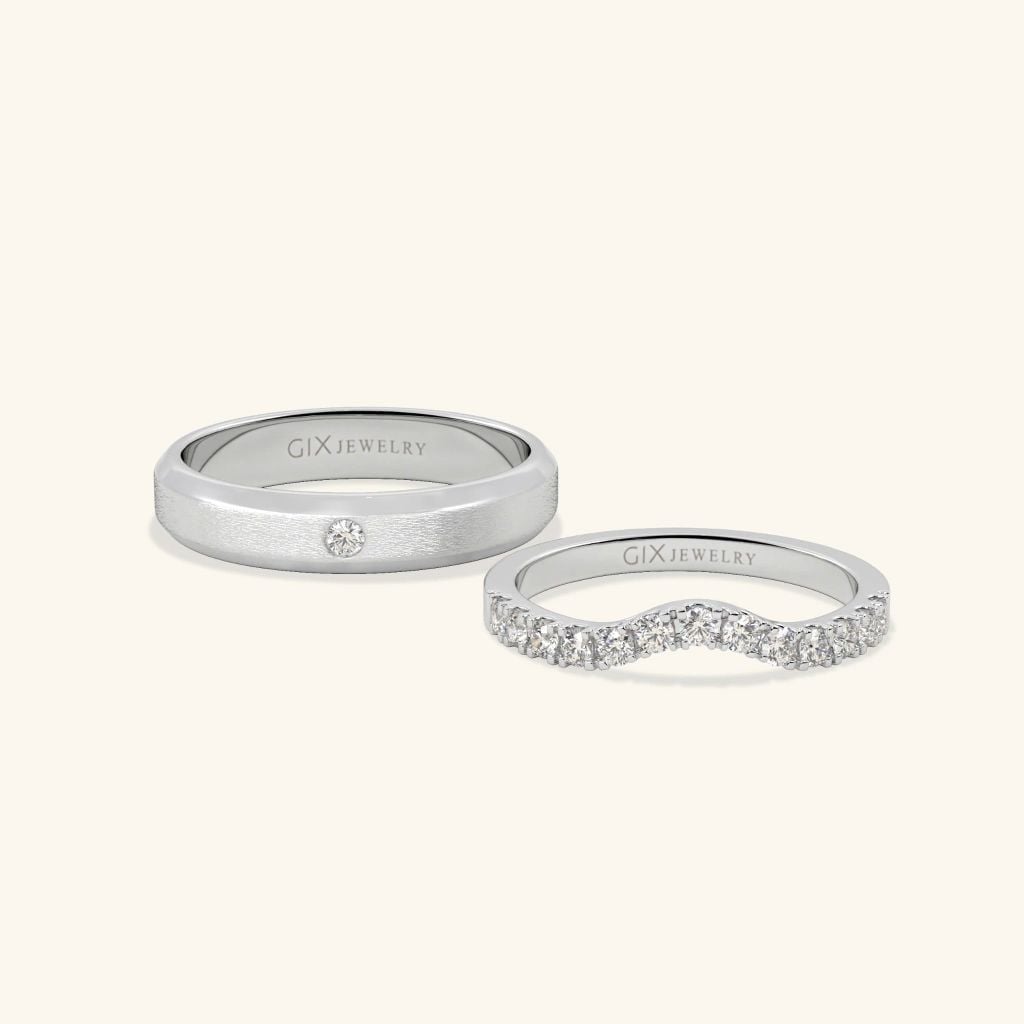  Nhẫn cặp bạc thiết kế riêng - GCR25050288 | Gix Jewel 