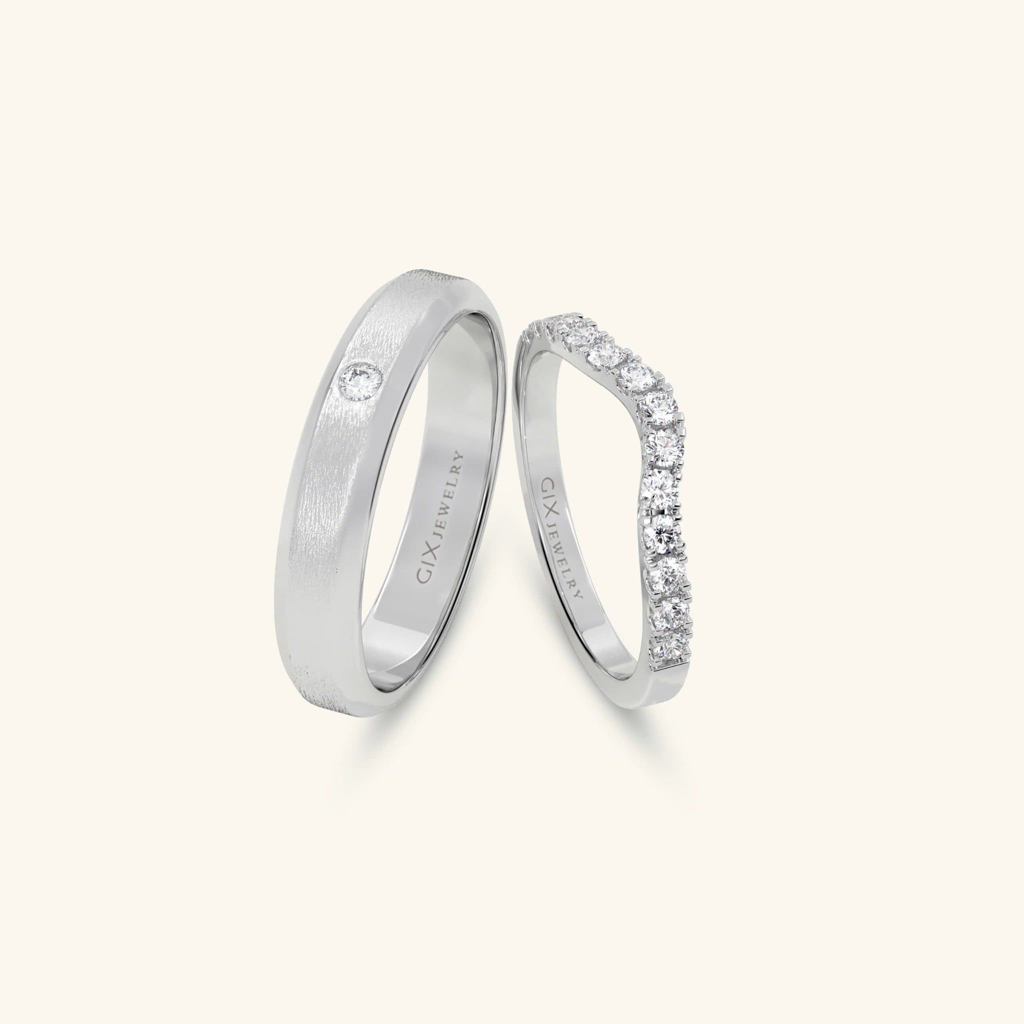  Nhẫn cưới vàng 18k thiết kế riêng - GCR25050288 | Gix Jewel 