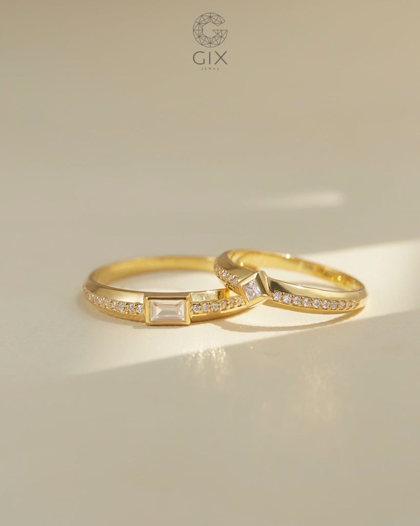  Nhẫn cưới vàng 14k thiết kế riêng - GCR25050147 | Gix Jewel 