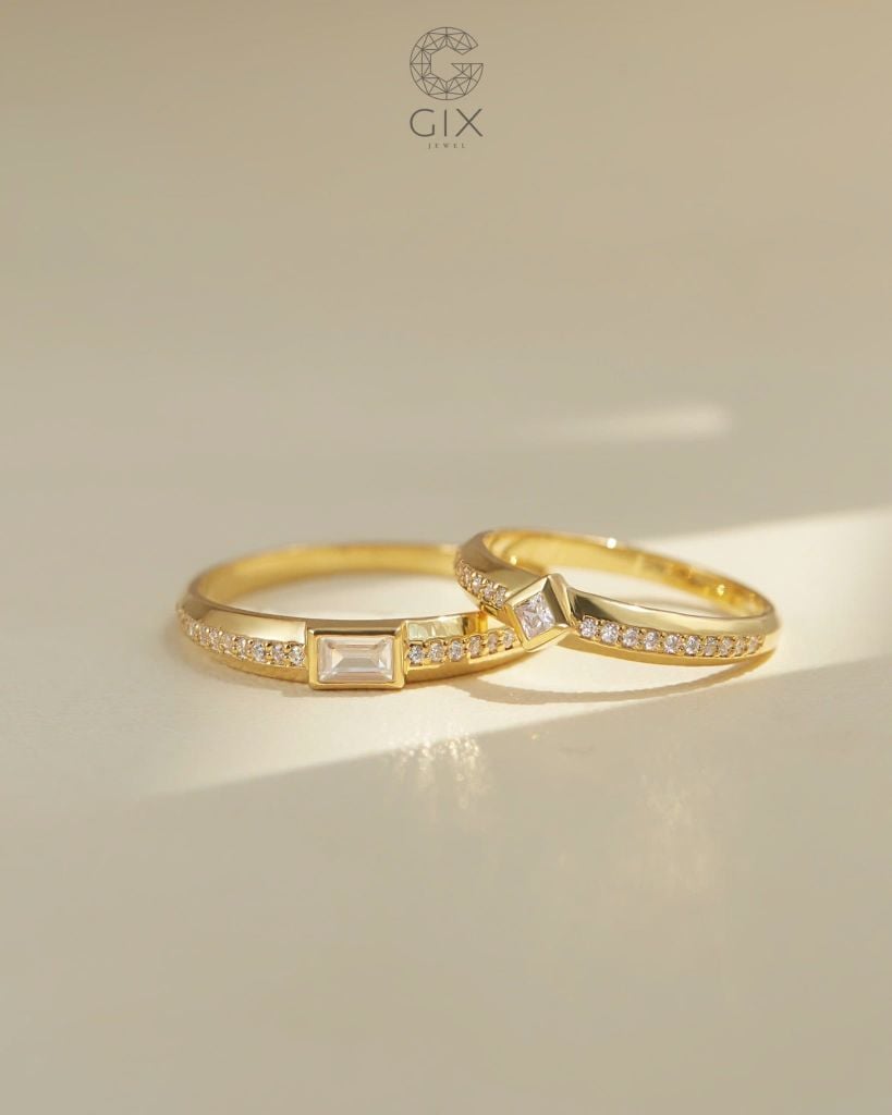  Nhẫn cặp bạc thiết kế riêng - GCR25050147 | Gix Jewel 