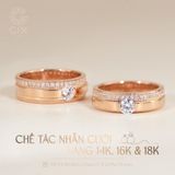  Nhẫn Cưới Đẹp Vàng 10K Thời Trang Kiểu Mới Đính Đá Moissanite Gix Jewel - GCR25050128 