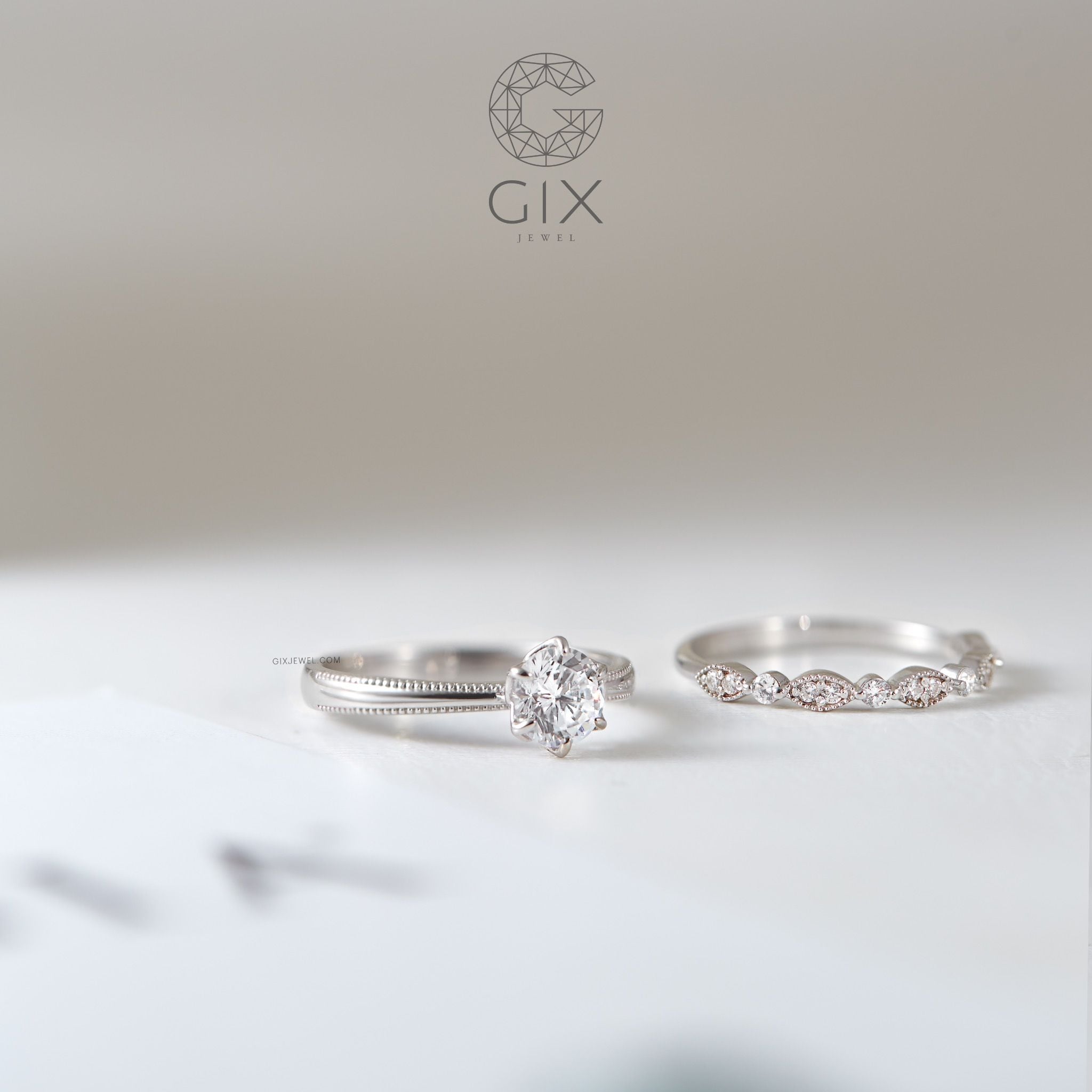  Nhẫn đính hôn bạc Promise One | Gix Jewelry 