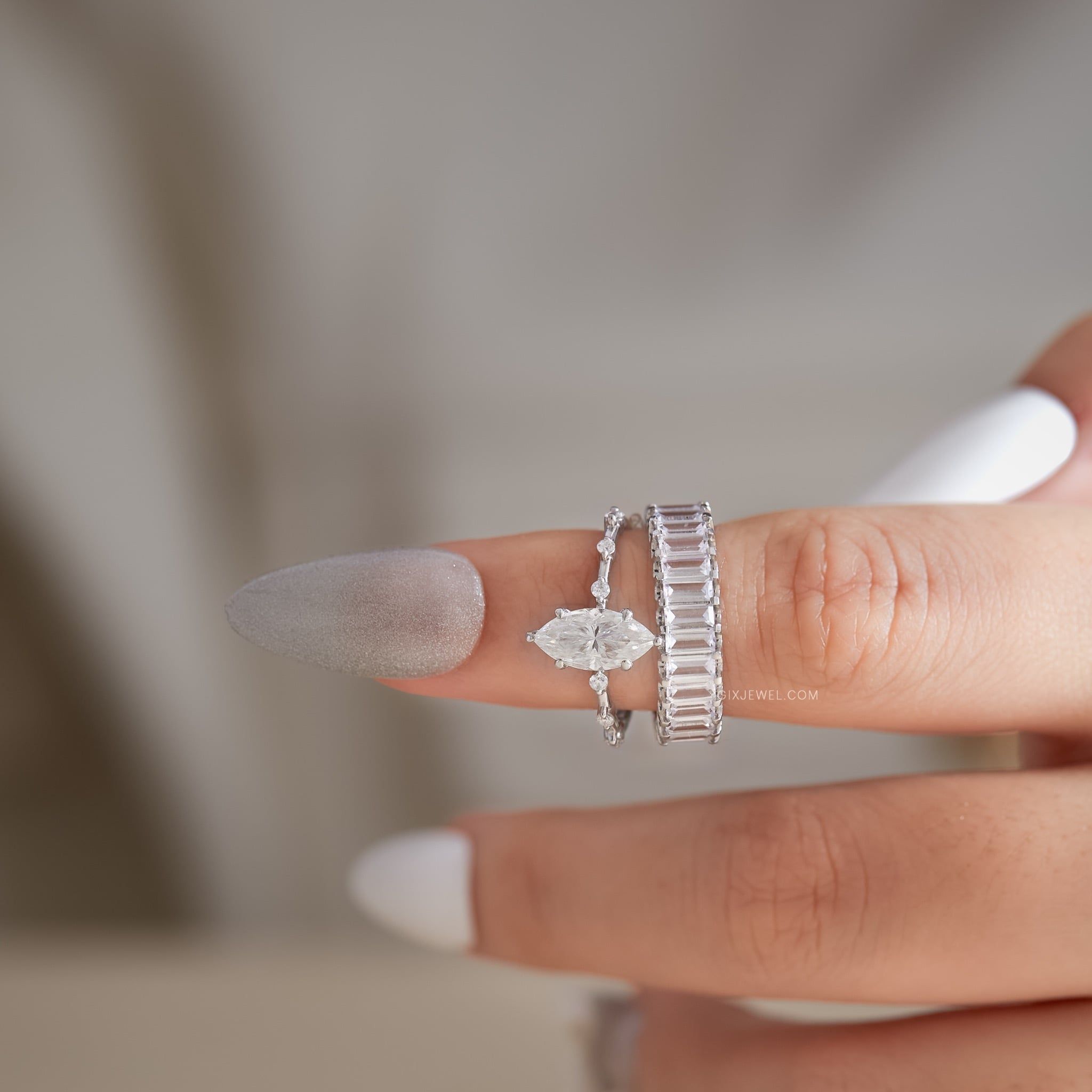  Nhẫn cầu hôn vàng 18k Marquire | Gix Jewelry 