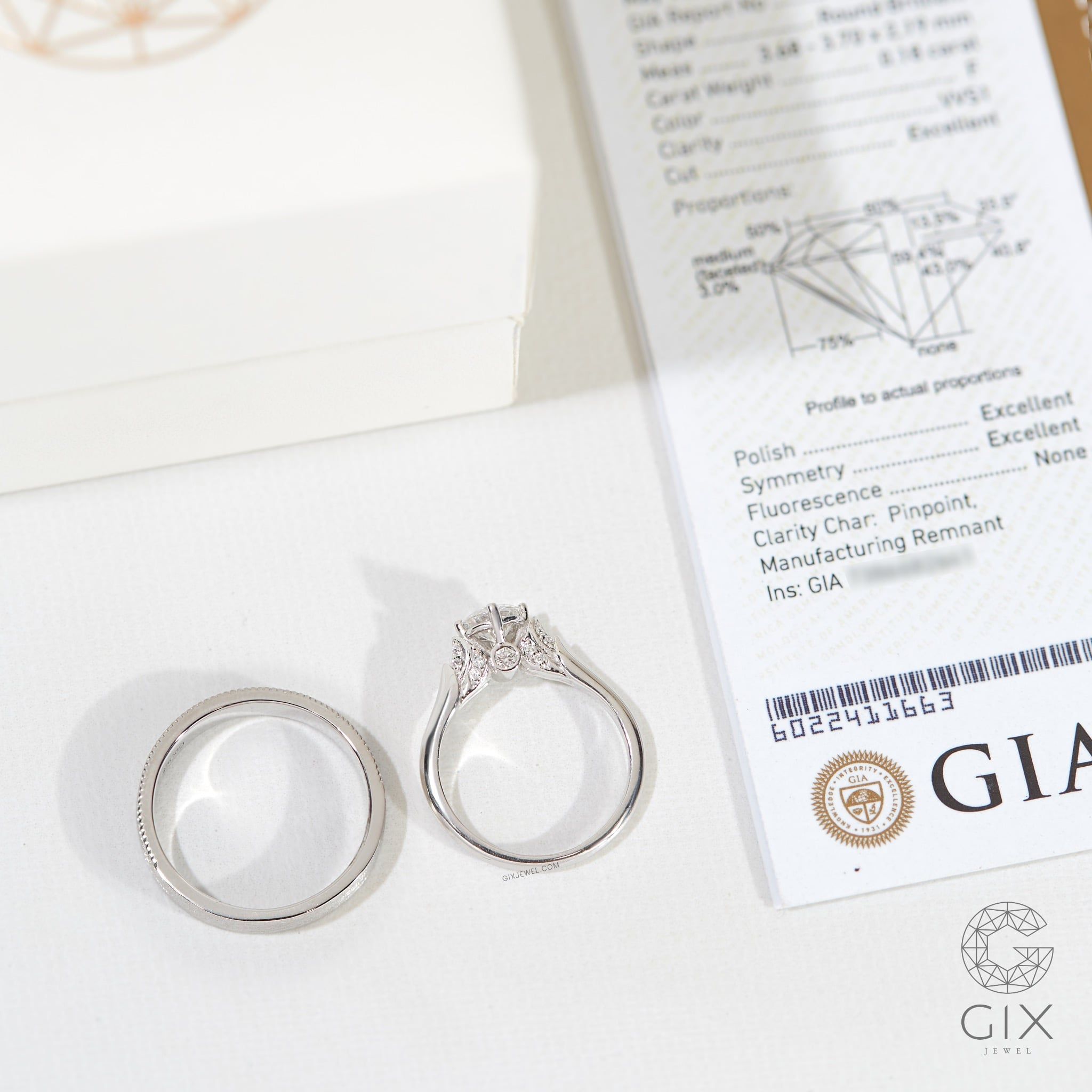  Nhẫn cầu hôn vàng 14k Ribbon Promise | Gix Jewel 