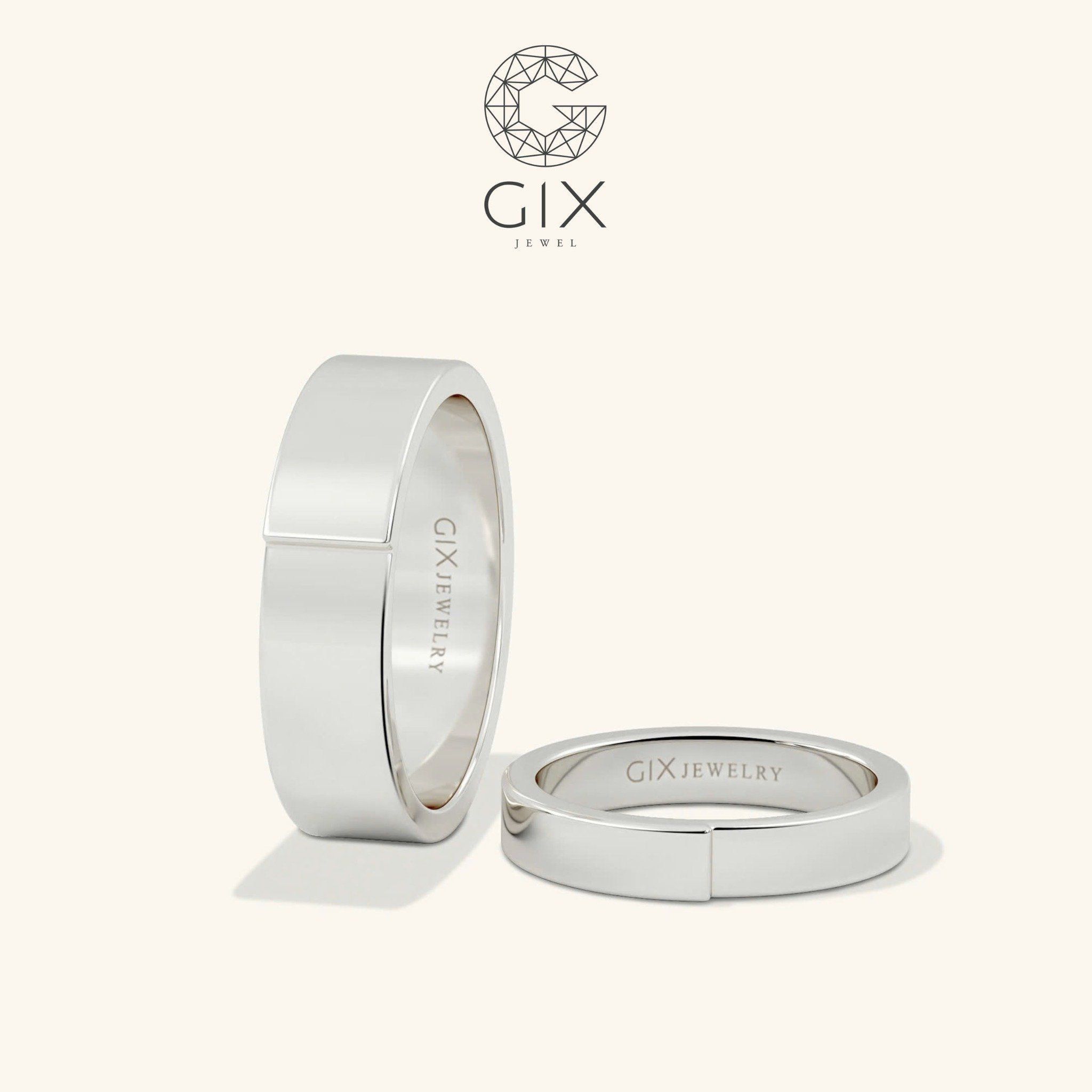  Nhẫn Cưới Vàng Tây 610 Khắc Chữ - First Touch | GCR25050006 