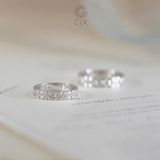  Nhẫn cưới vàng 18k đẹp bản to đính đá cao cấp Gix - GCR25050110 