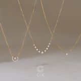  [CÓ SẴN] Dây chuyền vương miện moissanite vàng vàng 14k | Gix Jewel 