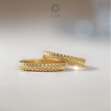  Nhẫn đôi bạc mạ vàng 18k trơn đẹp đơn giản - GCR25050090 