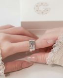  Nhẫn cặp Sun & Moon đẹp bản vuông khắc sao trăng - GCR25050141 