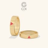  Nhẫn Cưới Vàng Tây 14K Đẹp Khắc Chữ - Symara | GCR25050007 