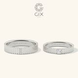  Nhẫn cưới kim cương đơn giản vàng tây 18k đẹp tặng đám cưới Gix Jewel 