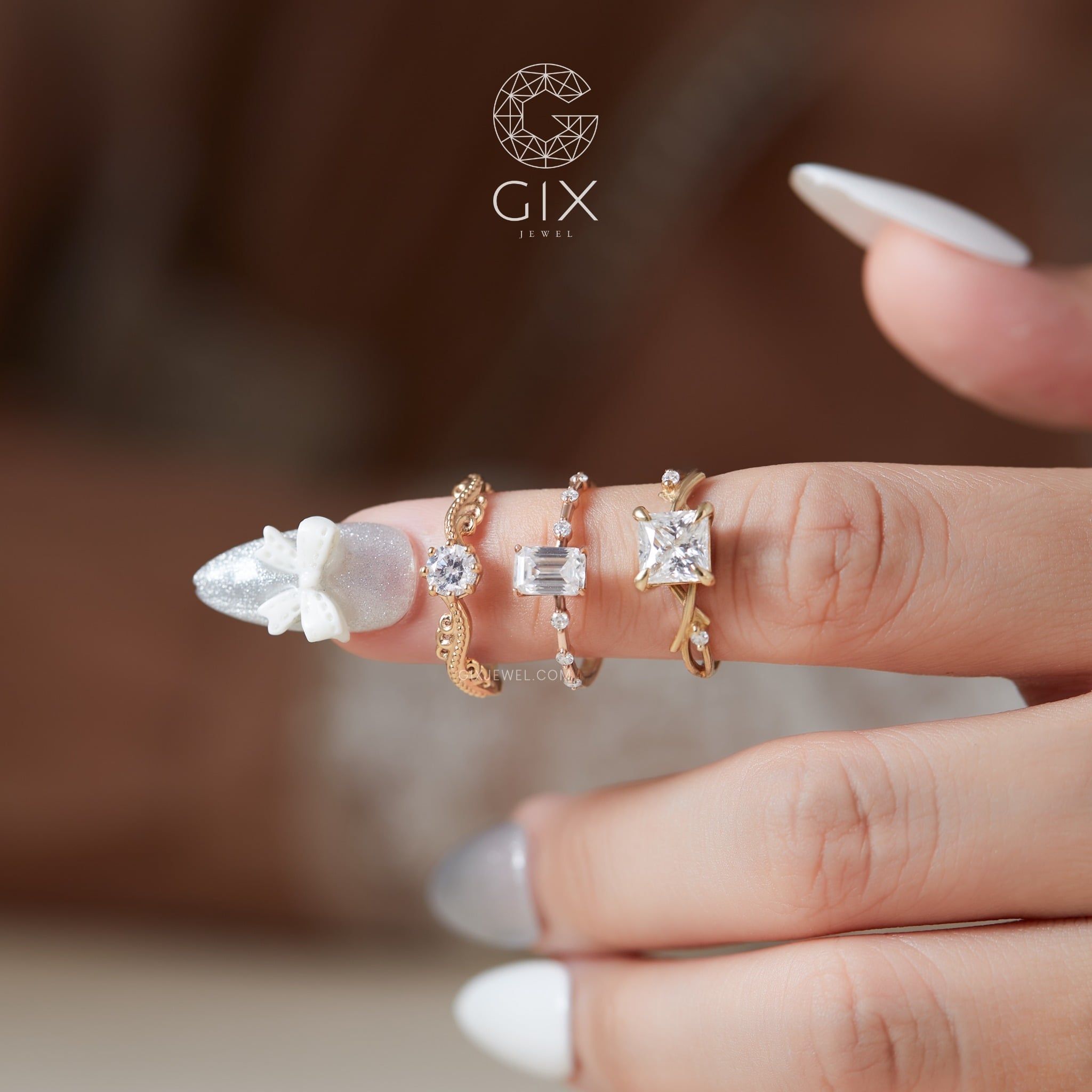  Nhẫn cầu hôn vàng 10k Pure Edge | Gix Jewel 