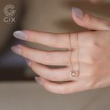  [CÓ SẴN] Dây chuyền mặt dây trăng sao vàng vàng 14k đính đá 