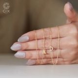  [CÓ SẴN] Dây chuyền vàng 14k chữ trơn | Gix Jewel 