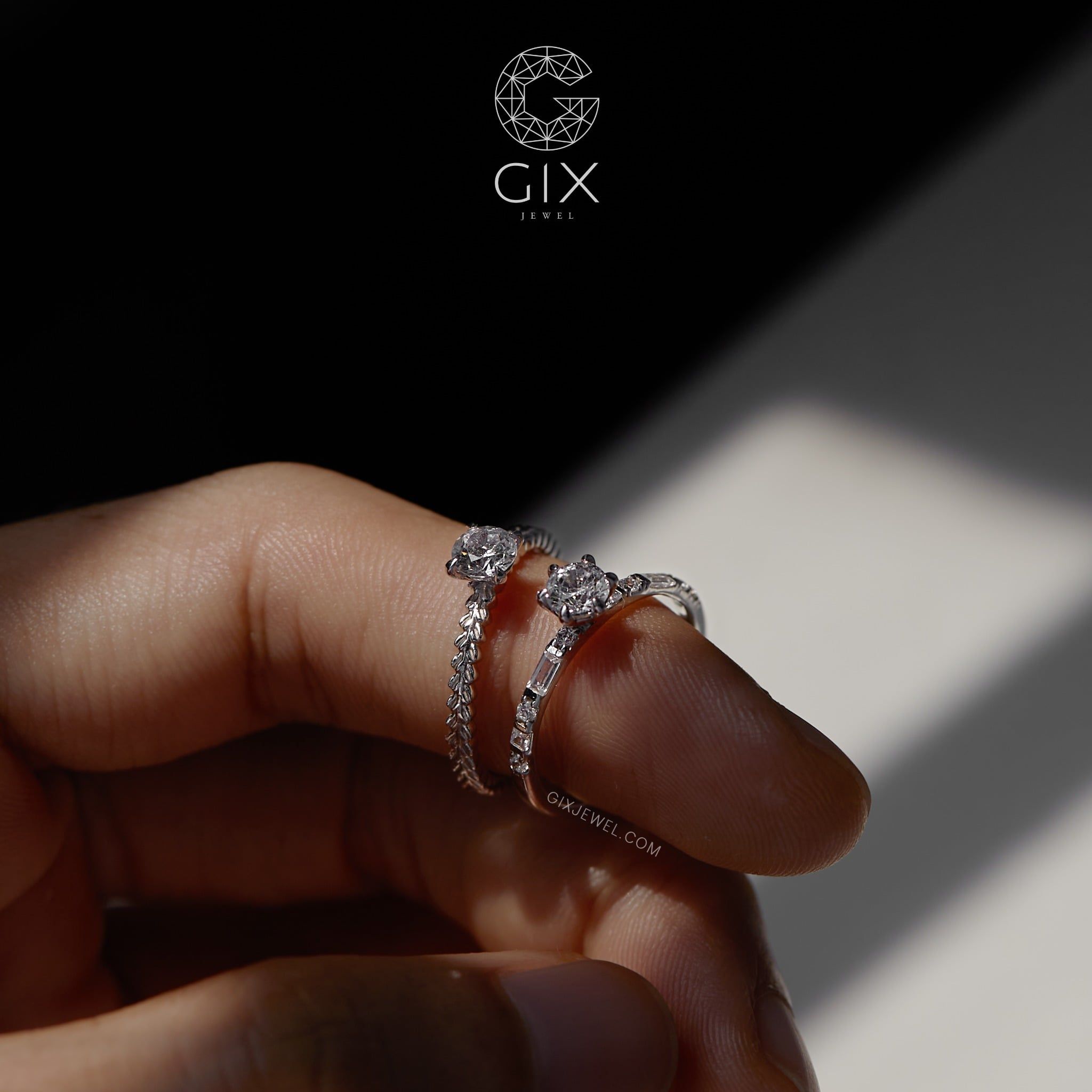  Nhẫn đính hôn vàng 10k Glow Eden | Gixjewel 