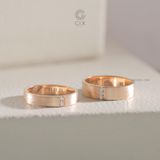  Nhẫn đôi bạc mạ vàng khắc dấu vân tay Brionne - GCR25050009 