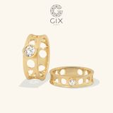  Nhẫn cưới vàng 14k thiết kế đẹp lạ đính đá lớn - GCR25050028 