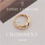  [CÓ SẴN] Nhẫn Croissanite bản lớn vàng 14k - ni 15 
