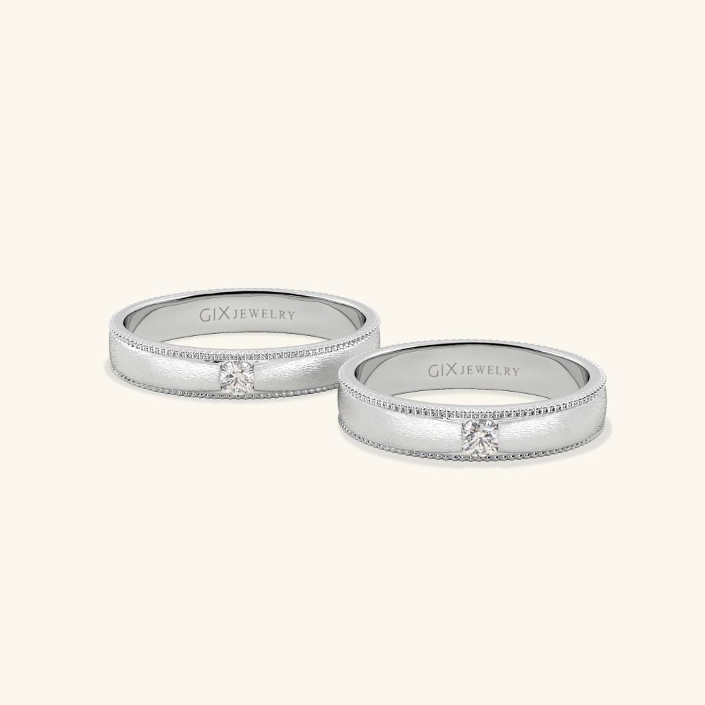 Nhẫn cưới vàng 18k thiết kế riêng - GCR25050261 | Gix Jewel