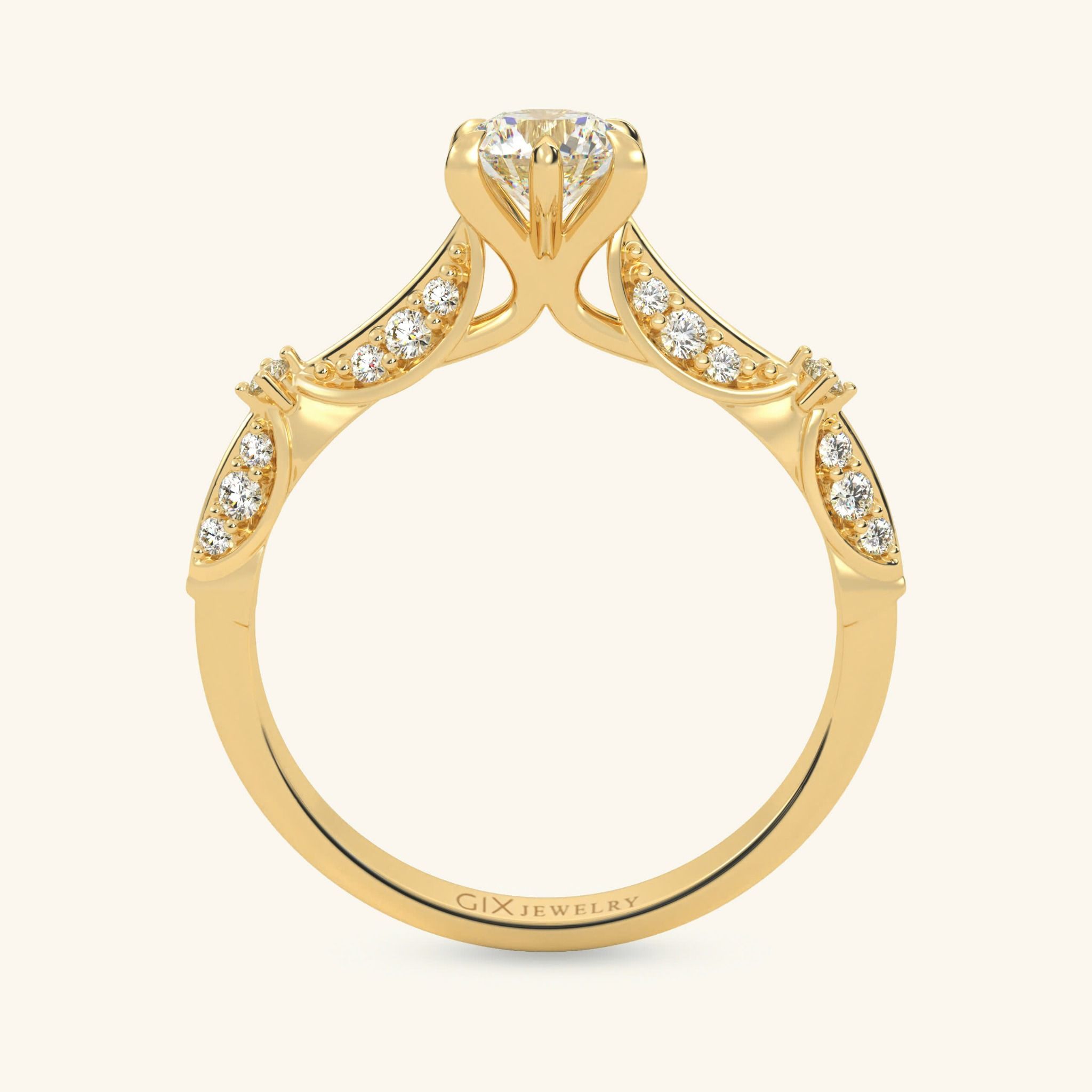  Nhẫn cầu hôn bạc Serene Crown | Gix Jewelry 