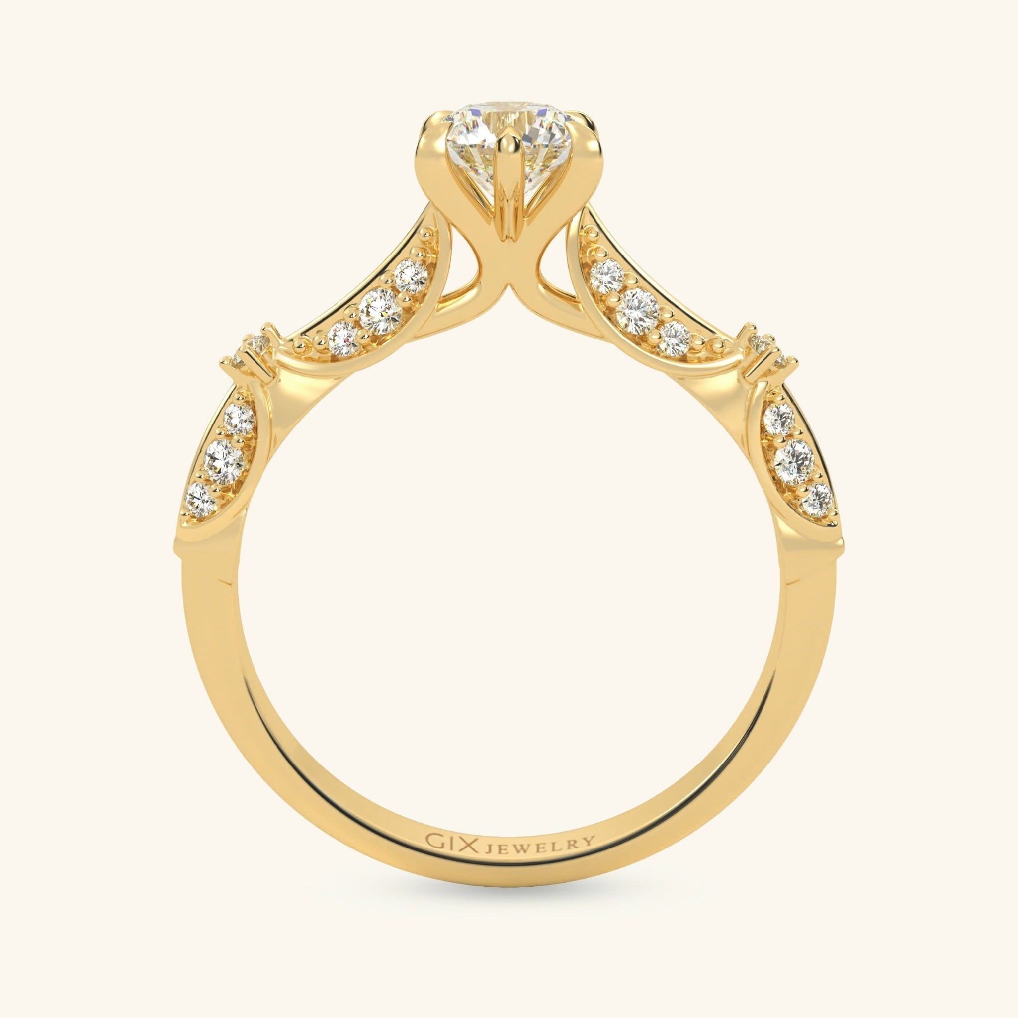  Nhẫn cầu hôn vàng 10k Serene Crown | Gix Jewelry 