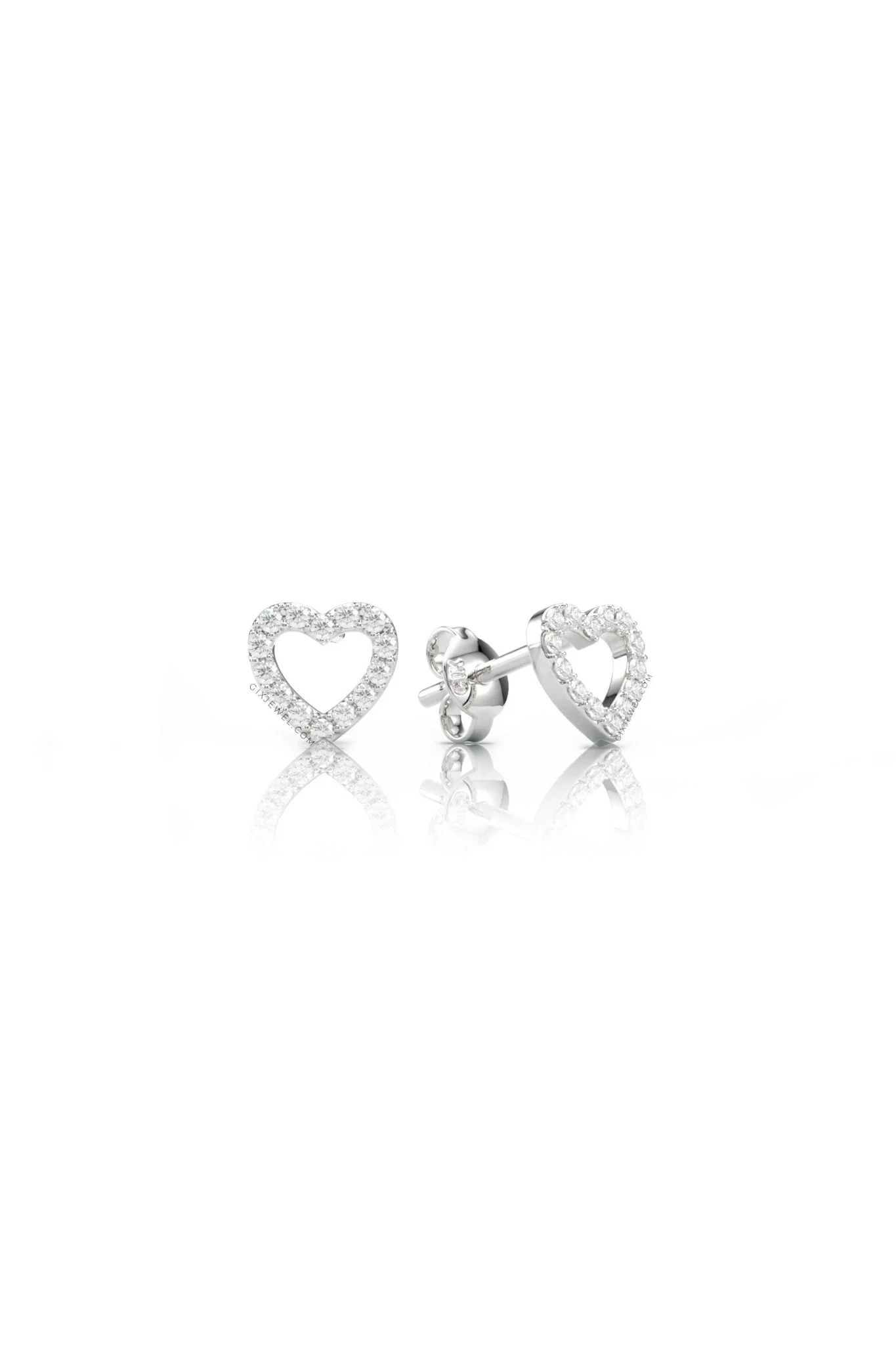  [CÓ SẴN] Bông tai tim Moissanite vàng vàng 14k - GBT25050109 
