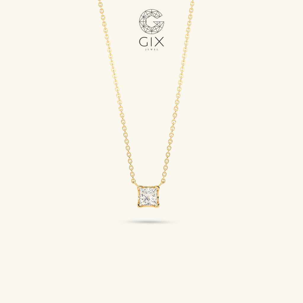 Dây chuyền đá vuông sợi mảnh - GNL25050295 | Gix Jewel
