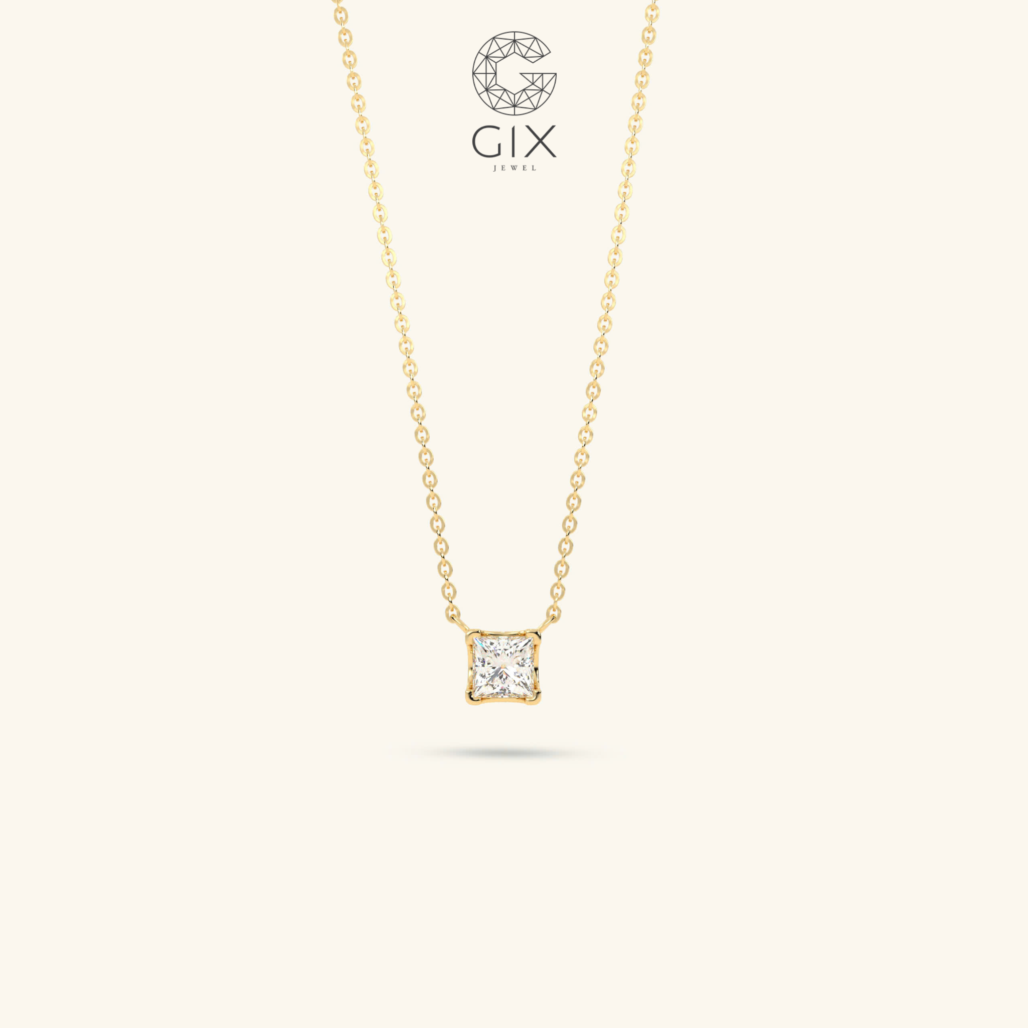  Dây chuyền đá vuông sợi mảnh - GNL25050295 | Gix Jewel 