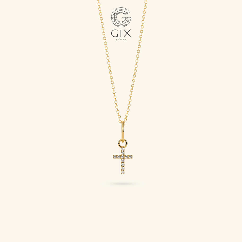  Dây chuyền thánh giá đính đá tấm - GNL25050300 | Gix Jewel 