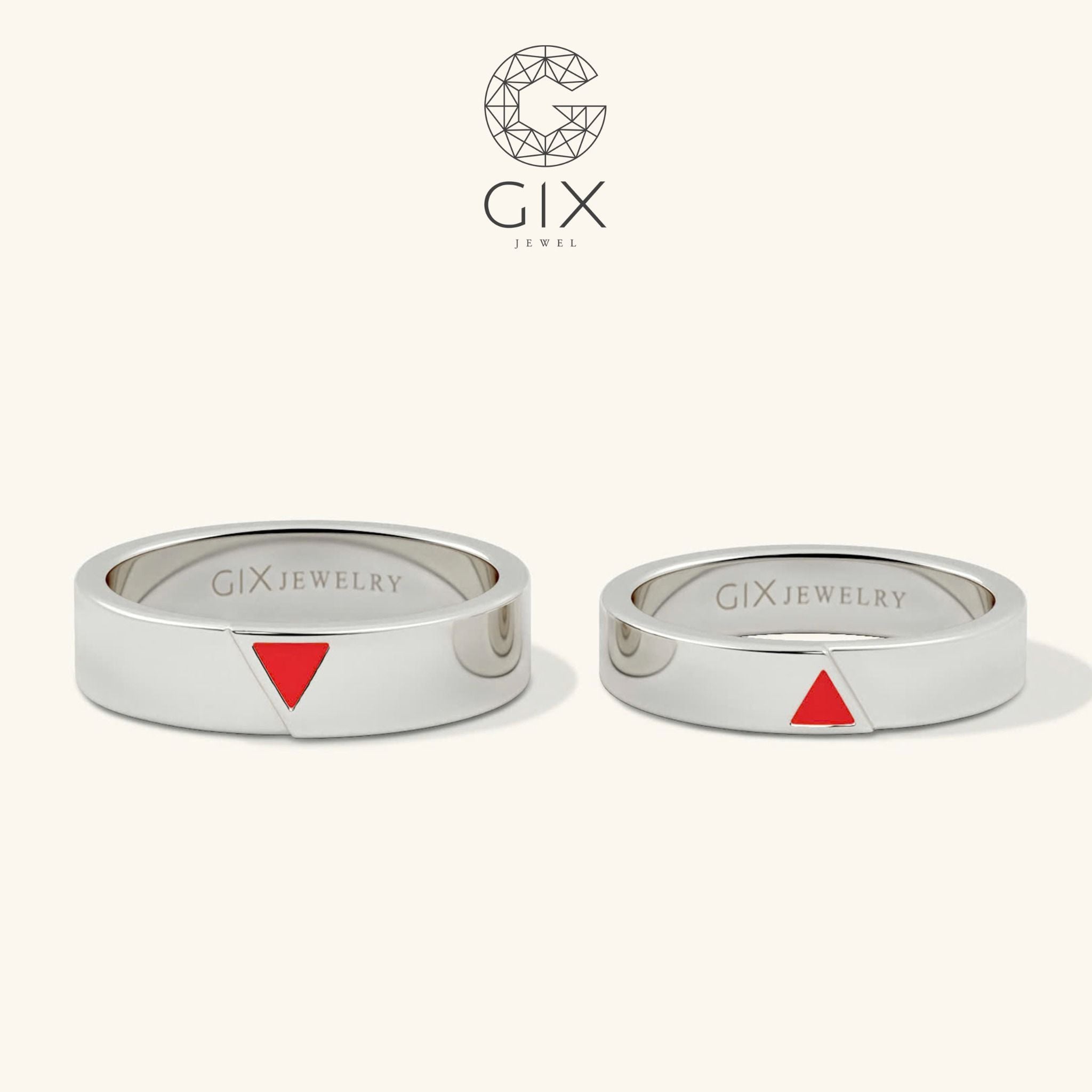  Nhẫn Cưới Vàng Tây 14K Đẹp Khắc Chữ - Symara | GCR25050007 