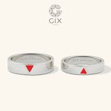  Nhẫn Cưới Vàng Tây 18K Đẹp Khắc Chữ - Symara | GCR25050007 