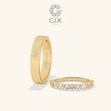  Nhẫn cưới Eternity vàng 610 đính kim cương Moissanite - GCR25050033 