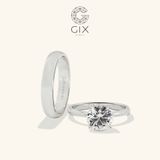  Nhẫn cưới đôi vàng 610 đẹp đính kim cương Moissanite - GCR25050025 