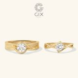  Nhẫn cưới vàng 18k dáng cầu hôn cho nam nữ Gix Jewel - GCR25050027 